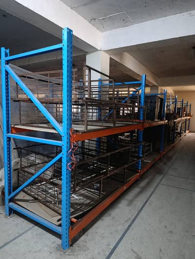 Heavy-duty commercial racks available for warehouse, shop, factory
