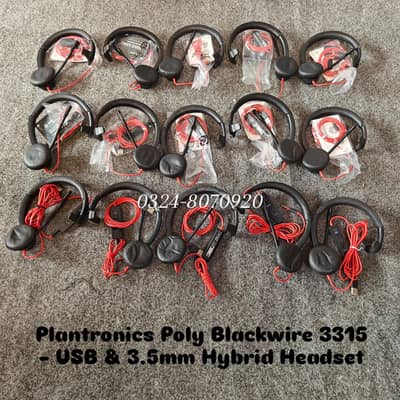 Plantronics Poly Blackwire 3315 - USB & 3.5mm Hybrid Headset