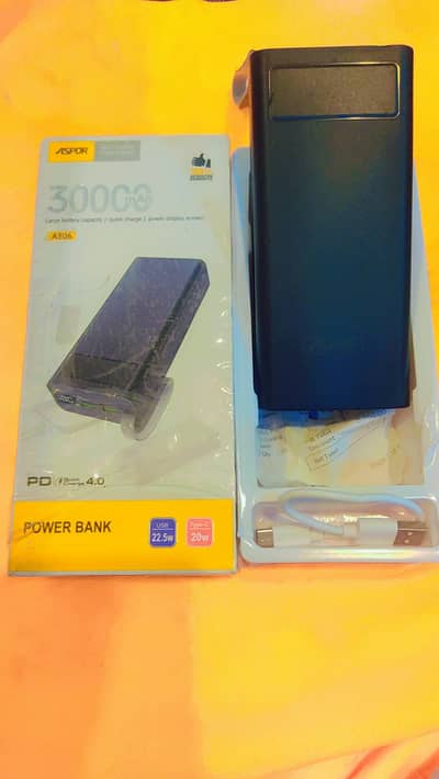 Fast turbo New orignal Aspor 30.000 MH power bank