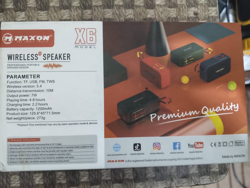 Maxon Bluetooth speaker . 7
