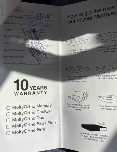 Molty foam Ortho mattress
