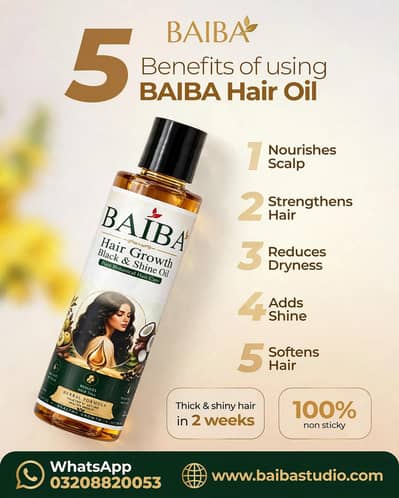 Baiba Hair Growth Black Shine Oil