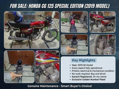 Honda CG 125S Golden number