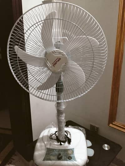Rechargeable stand fan - Battery operated Pedestal fan with LED LIGHT