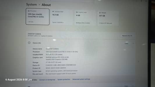 Hp envy x360 touch i5 12th RTX 2050