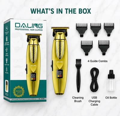 DALING DL-1772 Hair Clipper Rechargeable T-Blade Trimmer