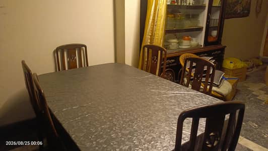 Beautiful Wooden Dining Table Set – 6 Chairs