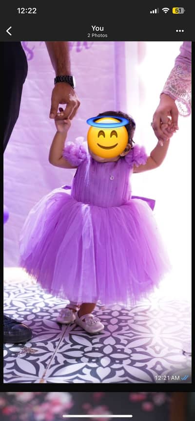 Net frock purple