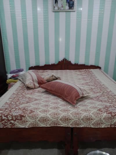 wooden bed