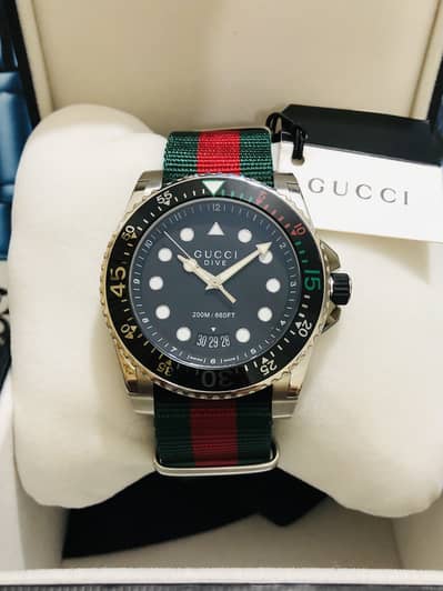 GUCCI DIVE SPORTS-SWISS ORIGINAL/NEW WATCH-SEIKO TISSOT CASIO CITIZEN