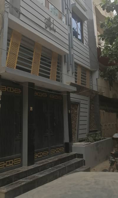 House ground plus 3 West open excellent new condition north karachi sector 11E