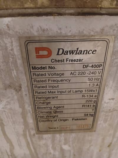 dawlance deepfreezer