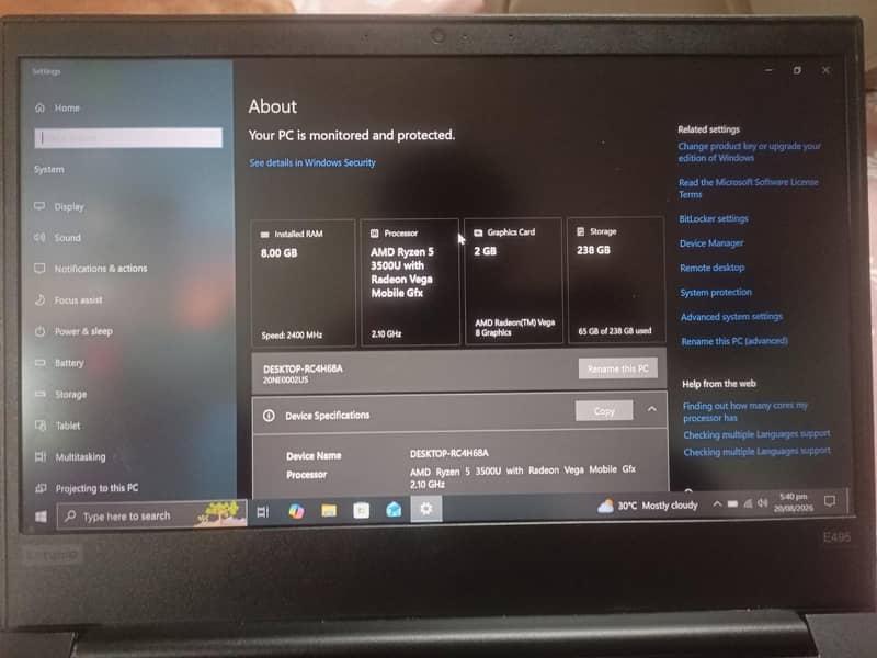 Lenovo Thinkpad E495 4