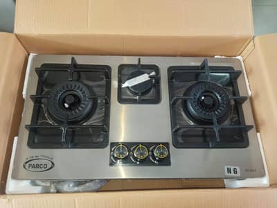 parco heavy gage 3 burner hob