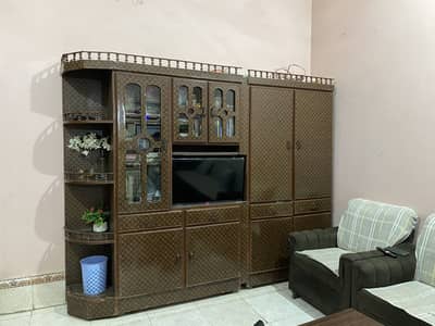 Tv showcase + almari