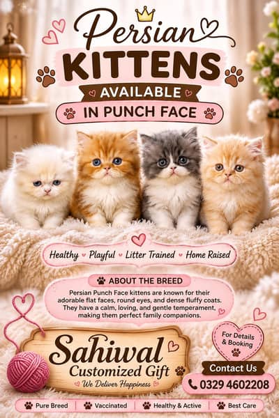 persion cats available in punch face