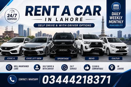 Premium car rental Lahore