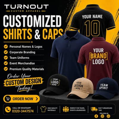 Custom T-Shirts, Polo Shirts, Caps, Uniforms & Logo Printing
