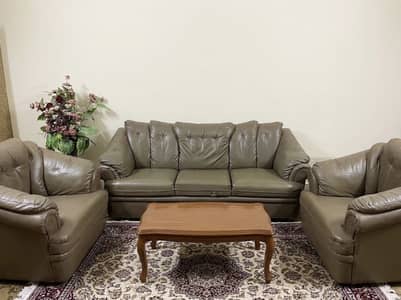 5 Seater Leatherette Sofa Set (3+1+1)