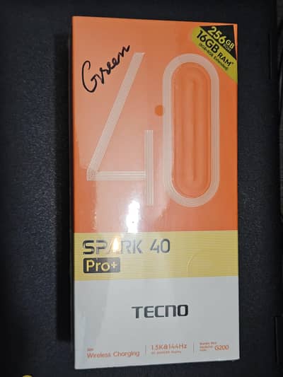 Tecno Spark 40 Pro Plus New Inactive 8GB Ram 256 GB Rom