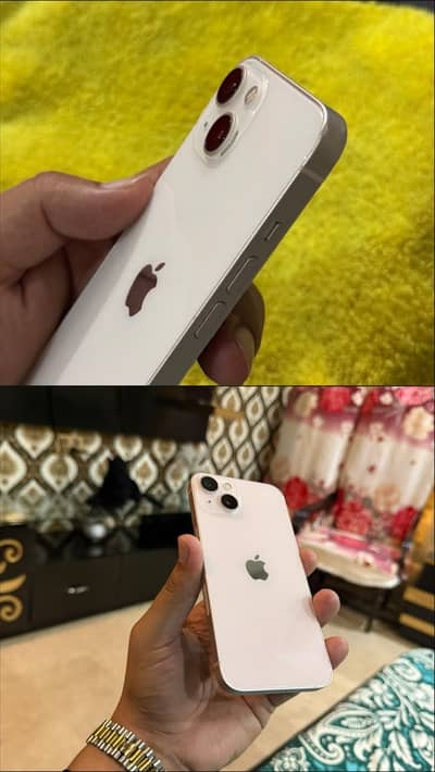 iPhone 13 128GB PTA Approved Light Pink 93%  & White 85%
