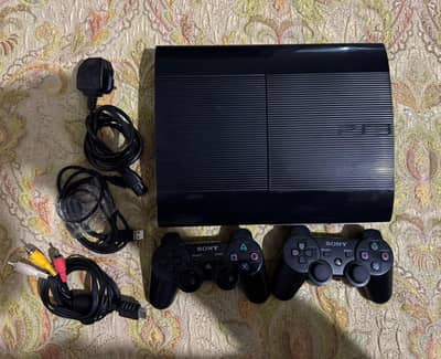 PS3 Super Slim 500GB Jailbreak — 28+ Games + 2 Controllers 