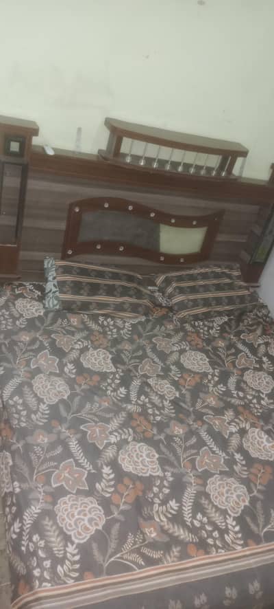 Bed with mattress