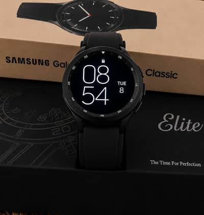 Rotating bezel, AMOLED display, GPS, ECG, fitness tracking.