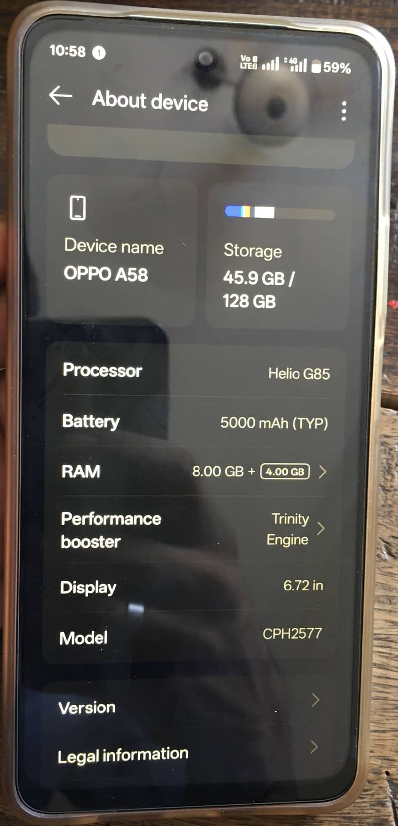OPPO A58 6