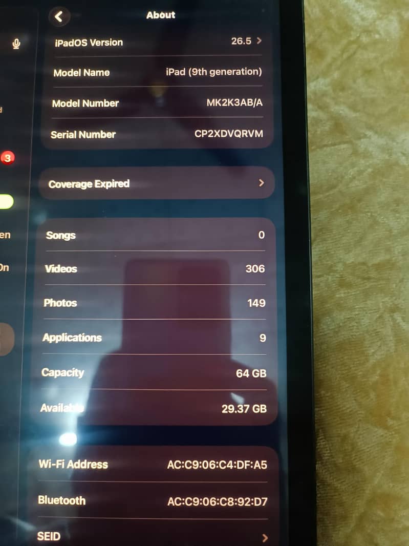 Apple ipad 9th generation 3