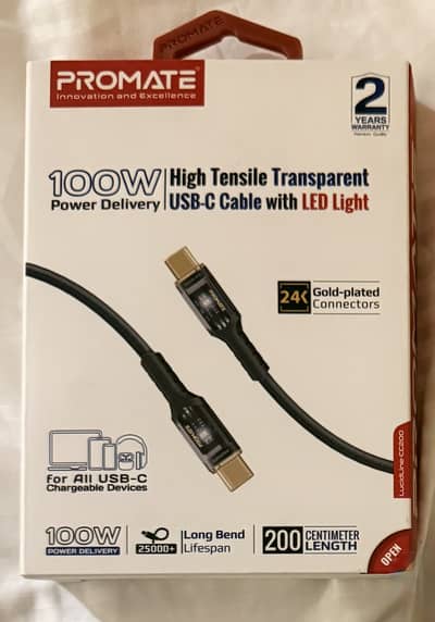 Promate 100w Original dubai cable 2M led