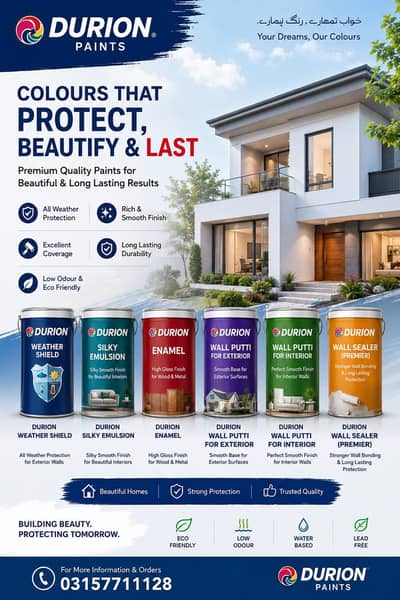 :  DURION PAINTS — Quality That Protects & Beautifies Your Home