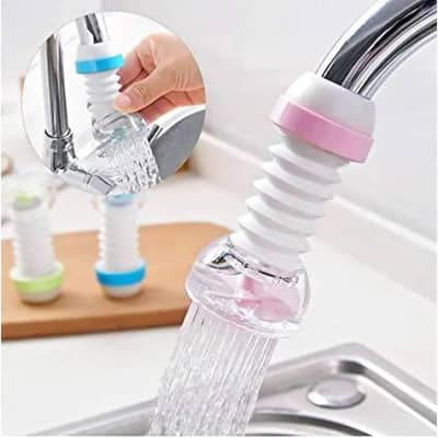 Kitchen Tap Faucet Extender Multicolour Collapsible Plastic.