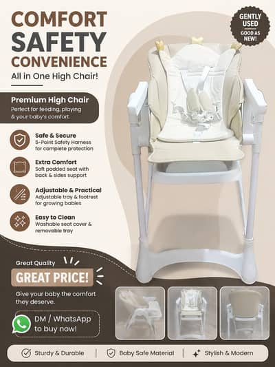 Baby High Chair – Excellent Condition
