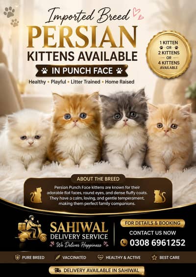  Cute Persian Punch Face Kittens – 2 Months Old | Available Now 