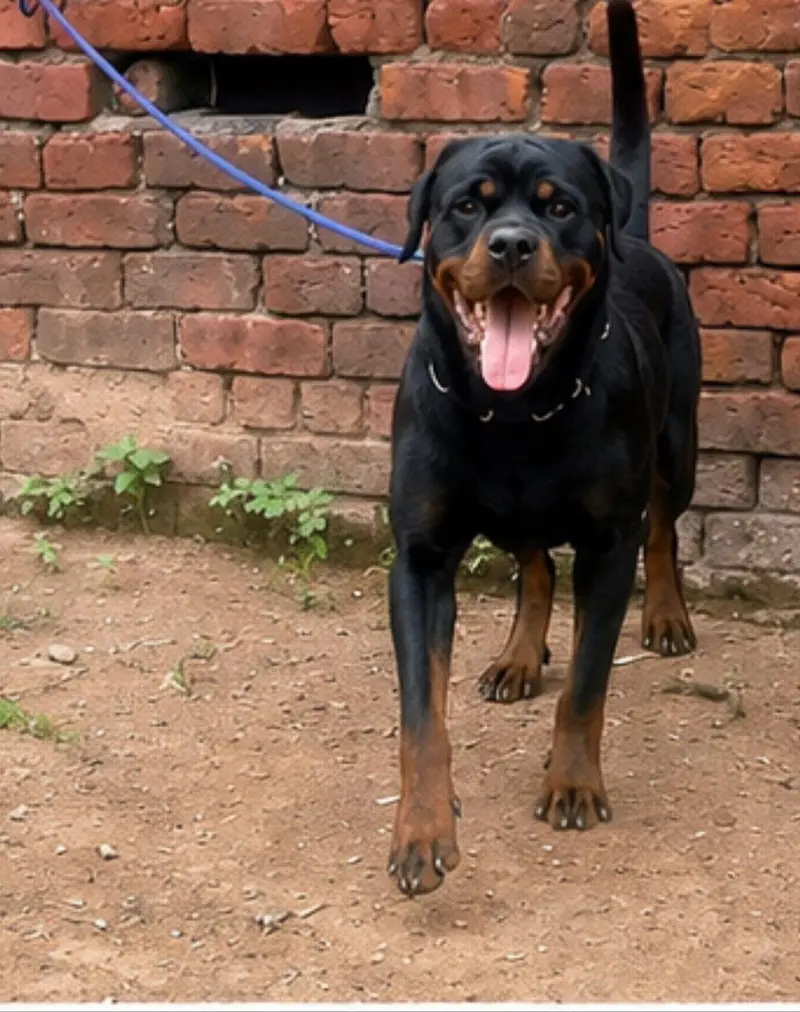 Rottweiler female for sale  9 month non Pedigree Punch face ma hai — photo 3