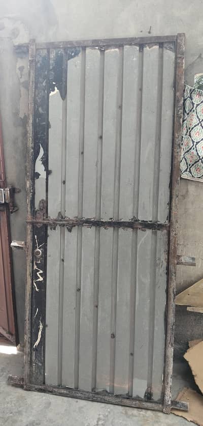Galvanized sheet door