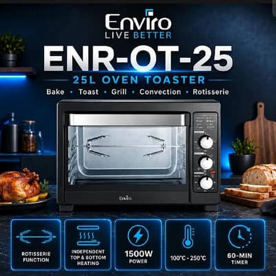 ENVIRO-ENR-OT25 box pack full time new oven