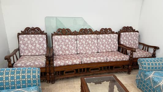 wooden sofa