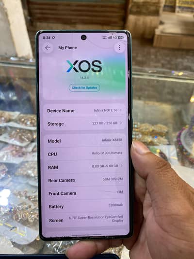 Infinix Note 50 8/256GB - With Box Charger & Power Bank - 10/10