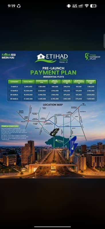 Etihad town Phase 2 Residential Plot