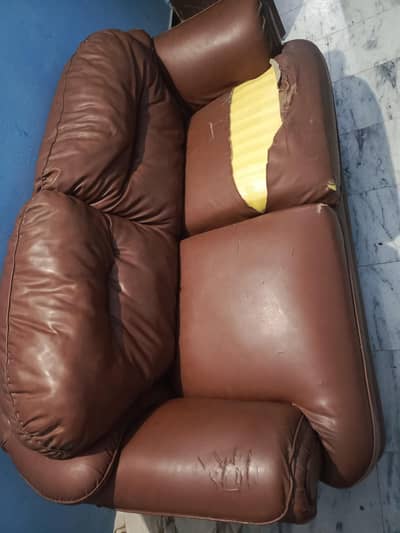 7 seater learher sofa set with center table