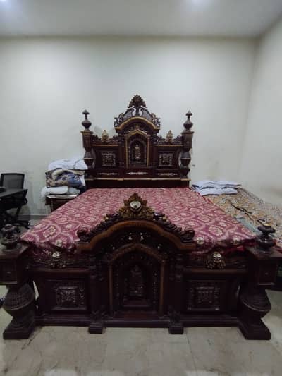 Chinioti Solid Wood Bed set