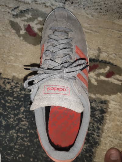 Adidas Originals Topanga Grey Suede / Orange Stripes (UK 10 / US 10.5)
