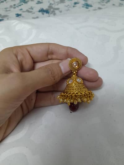 Bridal jewellery set_Necklace, jhumky,Tikka,Jhoomar,nose pin and payal