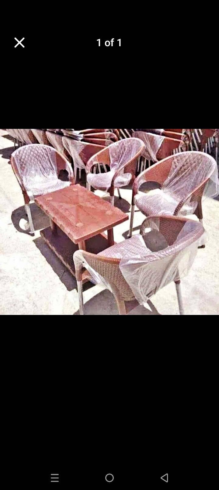 PLASTIC CHAIRS & TABLE 9