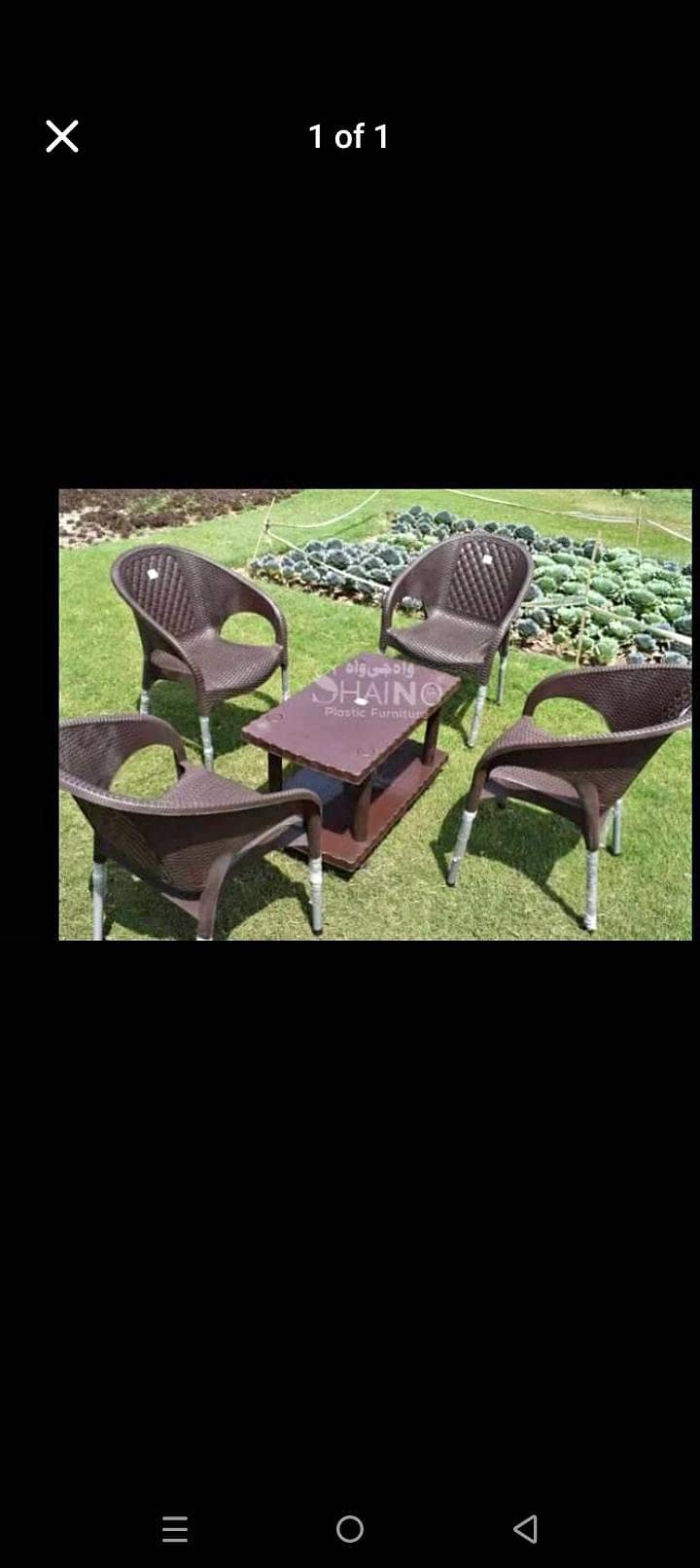 PLASTIC CHAIRS & TABLE 10