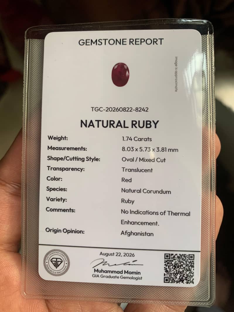 natural Afghanistan ruby 2