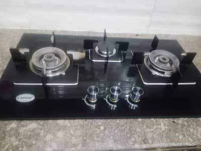 Canon built-in tempered glass hob 3 burner natural gas stove/hob