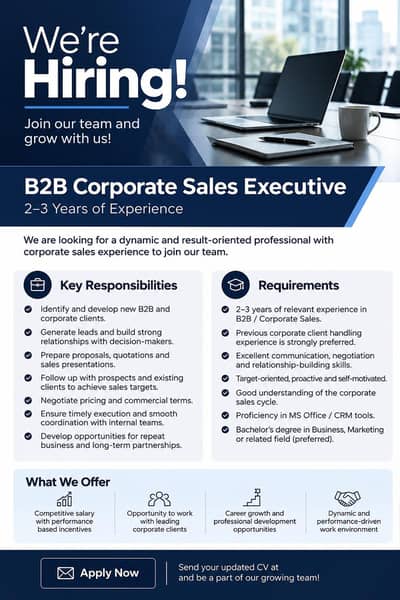 B2B corporate sales representative